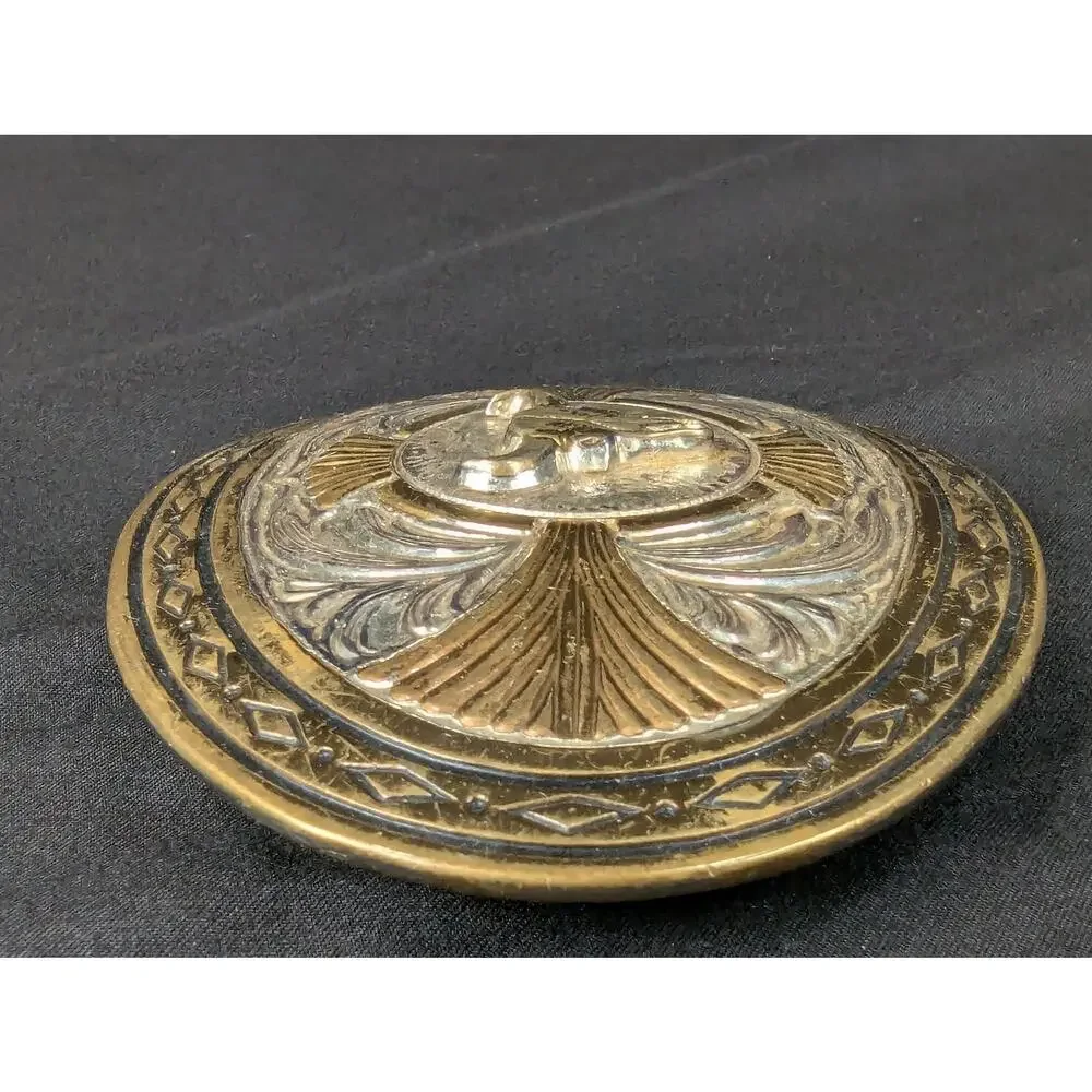 Award Design Medals Vintage Western Bull Skull Belt Buckle Silver Plated Gold...
